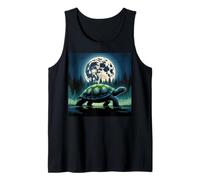I Love Turtles Sea Costume Noche Paseo Fresco Luna Llena Árboles Camiseta sin Mangas