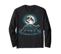 I Love Turtles Sea Costume Noche Paseo Fresco Luna Llena Árboles Manga Larga