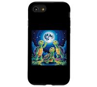I Love Turtles Sea Costume Tres Tortugas aullando a la luna Carcasa para iPhone SE (2020) / 7 / 8