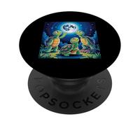 I Love Turtles Sea Costume Tres Tortugas aullando a la luna PopSockets PopGrip Adhesivo