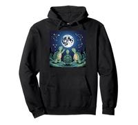I Love Turtles Sea Costume Tres Tortugas aullando a la luna Sudadera con Capucha