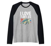I Love Turtles Sea Creatures Pasión Camiseta Manga Raglan