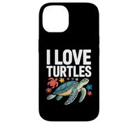 I Love Turtles Sea Creatures Pasión Carcasa para iPhone 14