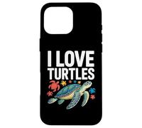 I Love Turtles Sea Creatures Pasión Carcasa para iPhone 16 Pro MAX