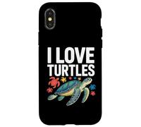 I Love Turtles Sea Creatures Pasión Carcasa para iPhone X/XS