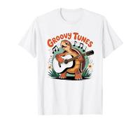 I Love Turtles Sea Playing Guitarra Rock Star Rock and Roll Camiseta