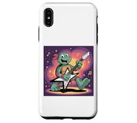 I Love Turtles Sea Playing Guitarra Rock Star Rock and Roll Carcasa para iPhone XS Max