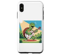 I Love Turtles Sea Playing Guitarra Rock Star Rock and Roll Carcasa para iPhone XS Max