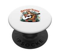 I Love Turtles Sea Playing Guitarra Rock Star Rock and Roll PopSockets PopGrip Adhesivo