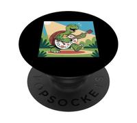 I Love Turtles Sea Playing Guitarra Rock Star Rock and Roll PopSockets PopGrip Adhesivo