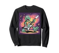 I Love Turtles Sea Playing Guitarra Rock Star Rock and Roll Sudadera