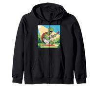 I Love Turtles Sea Playing Guitarra Rock Star Rock and Roll Sudadera con Capucha