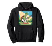 I Love Turtles Sea Playing Guitarra Rock Star Rock and Roll Sudadera con Capucha