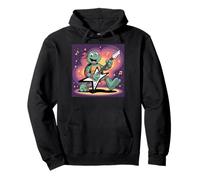 I Love Turtles Sea Playing Guitarra Rock Star Rock and Roll Sudadera con Capucha