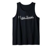 I Love Twinks Varsity Style Retro Bold Graphic Classic Camiseta sin Mangas
