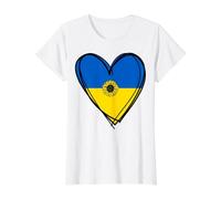 I Love Ukraine Cool Ucrania Bandera Corazón Ucraniano Mommy Pride Camiseta gráfica económica, Mujer, Blanco, XL