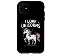 I Love Unicorns Rainbow Fantasía Diversión Carcasa para iPhone 11