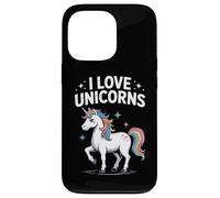 I Love Unicorns Rainbow Fantasía Diversión Carcasa para iPhone 13 Pro