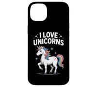 I Love Unicorns Rainbow Fantasía Diversión Carcasa para iPhone 14 Plus