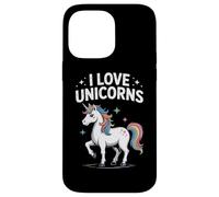 I Love Unicorns Rainbow Fantasía Diversión Carcasa para iPhone 14 Pro Max