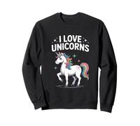 I Love Unicorns Rainbow Fantasía Diversión Sudadera