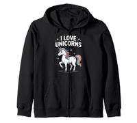 I Love Unicorns Rainbow Fantasía Diversión Sudadera con Capucha
