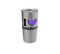 I Love USA America Patriotic 4 de julio Vaso térmico de acero inoxidable de doble pared