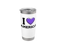 I Love USA America Patriotic 4 de julio Vaso térmico de acero inoxidable de doble pared
