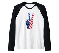 I Love USA, Enjoy Patriotic United States of America USA Camiseta Manga Raglan