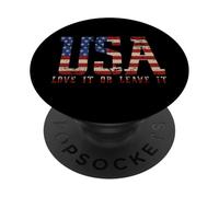 I Love USA, United States of America Flag, Patriotic USA PopSockets PopGrip Adhesivo