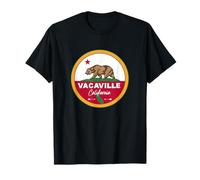 I Love Vacaville California CA Bandera y Insignia de Oso Camiseta