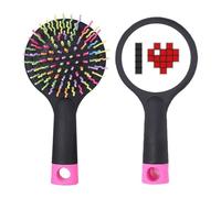 I Love Valentine's Pixel Art Deco Fashion Salon - Cepillo para desenredar el cabello, base de cojín