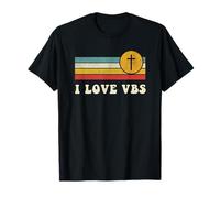 I Love VBS Retro Trendy Vacaciones Biblia Escuela Cristiana Camiseta