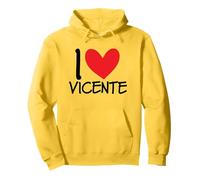 I Love Vicente Nombre Personalizado Hombres Guy BFF Amigo Corazón Sudadera con Capucha