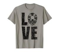 I Love Vinyl Old School Coleccionista de Discos de Calavera gótica Camiseta