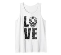 I Love Vinyl Old School Coleccionista de Discos de Calavera gótica Camiseta sin Mangas