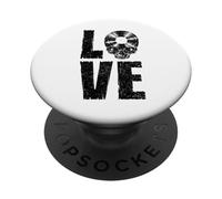 I Love Vinyl Old School Coleccionista de Discos de Calavera gótica PopSockets PopGrip Adhesivo