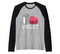 I Love Violet Nombre Personalizado Violeta Camiseta Manga Raglan