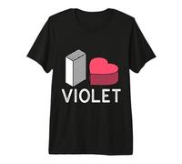 I Love Violet Nombre Personalizado Violeta Camiseta Premium