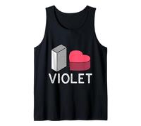 I Love Violet Nombre Personalizado Violeta Camiseta sin Mangas