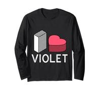 I Love Violet Nombre Personalizado Violeta Manga Larga