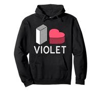 I Love Violet Nombre Personalizado Violeta Sudadera con Capucha