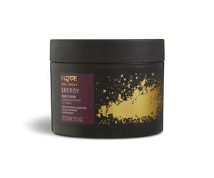 I love, wellness energy, vegan, exfoliating, body scrub, 350 g