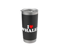 I Love Whales Vaso térmico de acero inoxidable de doble pared