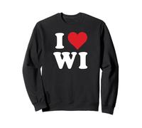 I Love WI Initials I Heart W.I. First Last Name W I Sudadera