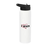I Love Wien Amo Viena I Love Vienna Corazón Orgullo Vienés Stainless Steel Insulated Water Bottle