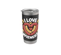 I Love Wieners Salchicha Humor BBQ Diversión Vaso térmico de acero inoxidable de doble pared