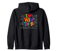 I Love Wild Things Cute Wildlife Nature Animal Lover Sudadera con Capucha
