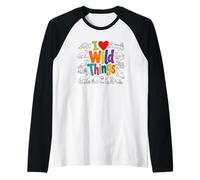 I Love Wild Things Wildlife Nature Animal Lover Camiseta Manga Raglan