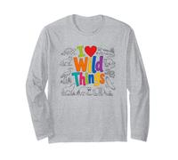 I Love Wild Things Wildlife Nature Animal Lover Manga Larga